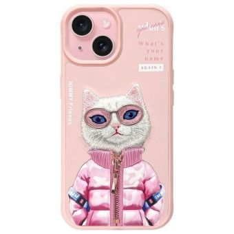 NIMMY case COOL&CUTE 2.0 Cat for IPHONE 15 pink