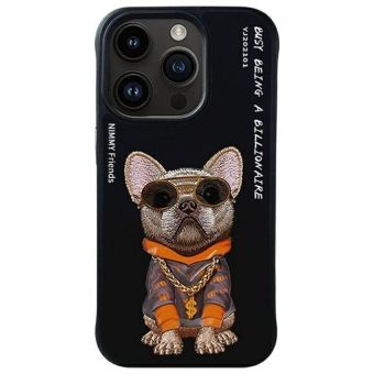 NIMMY case GLASSES COOL DOG for IPHONE 15 Pro Max black