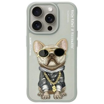 NIMMY case GLASSES COOL DOG for IPHONE 15 Pro Max gray