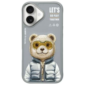 NIMMY case COOL&CUTE 2.0 Bear for IPHONE 16 gray