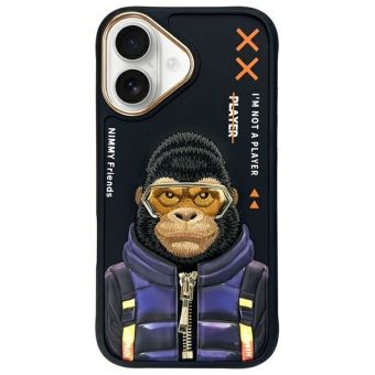 NIMMY case COOL&CUTE 2.0 Monkey for IPHONE 16 black