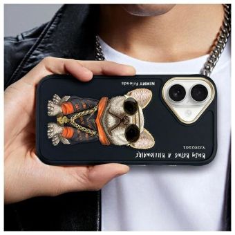 NIMMY case GLASSES COOL DOG for IPHONE 16 black