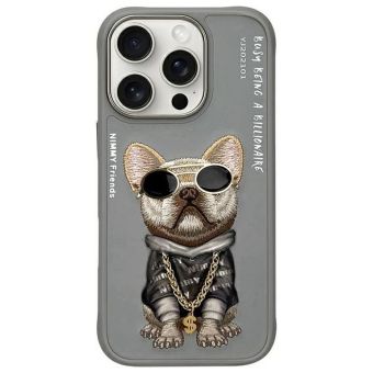 NIMMY case GLASSES COOL DOG for IPHONE 16 Pro gray