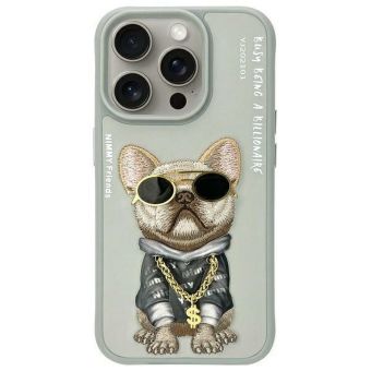 NIMMY case GLASSES COOL DOG for IPHONE 15 Pro gray