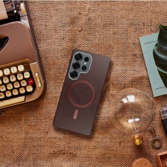 Obal GENTLEMAN MAG COVER Case MagSafe Samsung Galaxy S25+ 5G S936 hnedý