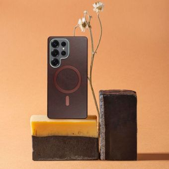 Obal GENTLEMAN MAG COVER Case MagSafe Samsung Galaxy S25 5G S931 hnedý