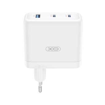 Adaptér XO CE35 PD 100W 2x USB-C 1x USB - biely