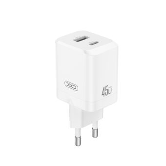 Adaptér XO CE36 PD 45W 1x USB-C 1x USB-A - biely