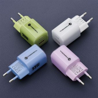 Forcell F-Energy GaN III Crystal Color VT-41, USB-C/USB-A, PD QC4.0 33W + USB-C kábel, zelená