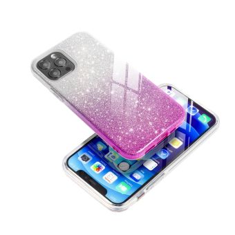 Obal SHINING Apple iPhone 17 Pro strieborno-ružový