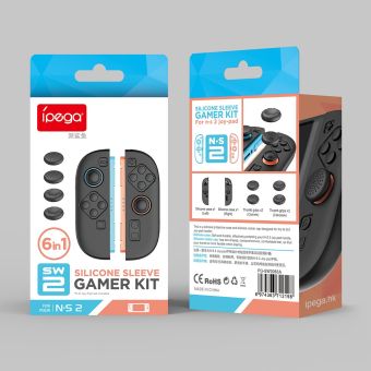 iPega SW2083A silikonové krytky pre JoyCon ovládače Nintendo Switch 2 čierne