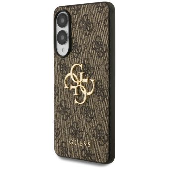 Obal Guess PU 4G Metal Logo Samsung Galaxy S25 Edge 5G S937 GUHCS25E4GMGBR hnedý