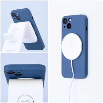 Obal SILICONE MAG COVER MagSafe Apple iPhone 17 Pro modrý
