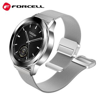 Remienok FORCELL F-DESIGN FS11 magnetický nehrdzavejúca oceľ Samsung Watch 22mm strieborný