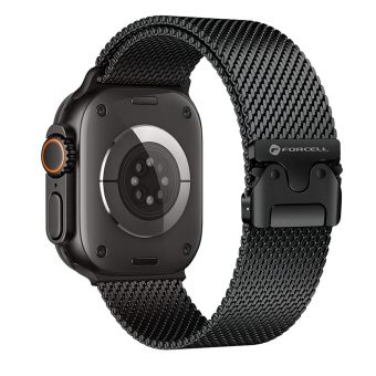 Remienok FORCELL F-DESIGN FA11 nehrdzavejúca oceľ Apple Watch 38/40/41mm čierny