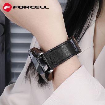Remienok FORCELL F-DESIGN FS20 magnetický eko koža Samsung Watch 22mm hnedý