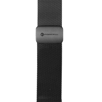 Remienok FORCELL F-DESIGN FA14 magnetický nehrdzavejúca oceľ Apple Watch 38/40/41mm čierny