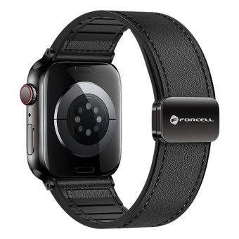 Remienok FORCELL F-DESIGN FA21 magnetický eko koža Apple Watch 38/40/41mm čierny
