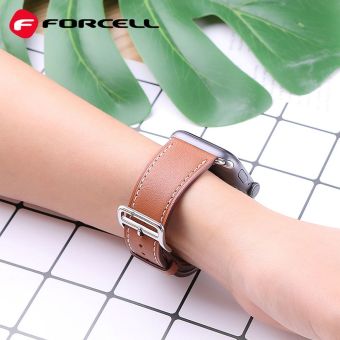 Remienok FORCELL F-DESIGN FA20 eko koža Apple Watch 38/40/41mm hnedý