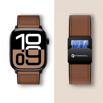 Remienok FORCELL F-DESIGN FA21 magnetický eko koža Apple Watch 42/44/45/49mm hnedý