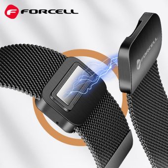 Remienok FORCELL F-DESIGN FS11 magnetický nehrdzavejúca oceľ Samsung Watch 20mm čierny