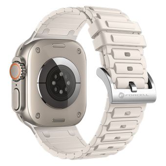 Remienok FORCELL F-DESIGN FA06 silikón Apple Watch 38/40/41mm biely