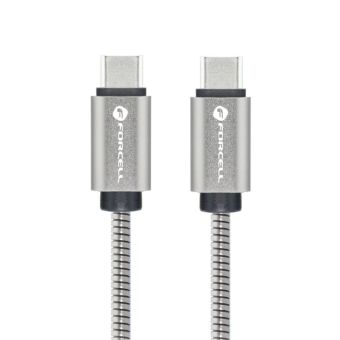 FORCELL F-ENERGY Metal C237 cable Type C to Type C PD QC4.0 3A 60W 2 m silver