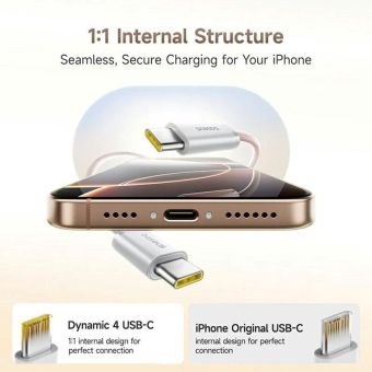 Baseus Dynamic 4 Pro USB-C/USB-C 100W 1m ružový