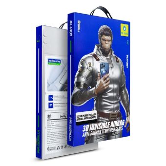 Ochranné sklo Blueo Mr. Monkey Glass 5D 3D Invisible Airbag Anti-broken Apple iPhone 17 čierne