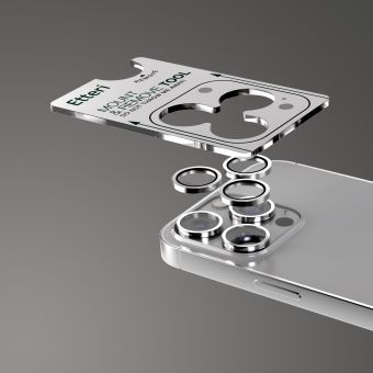 Ochranné sklo na fotoaparát Etteri Camera Lens Protector Apple iPhone 16 Pro/16 Pro Max sivé