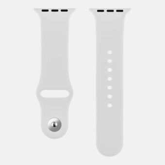 Remienok OBAL:ME Silikón Apple Watch 38-41mm S-M biely