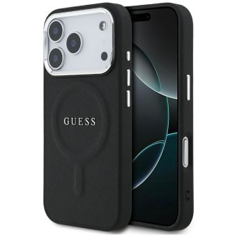 Obal Guess PU Saffiano MagSafe Apple iPhone 17 Pro GUHMP17LPSAREGSK čierny