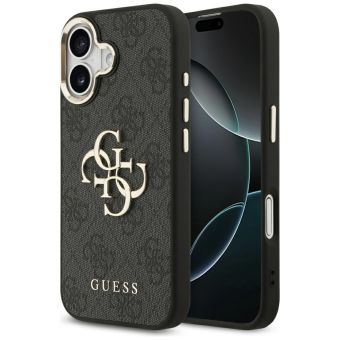 Obal Guess PU Leather 4G Metal Logo Gold Frame Apple iPhone 17 GUHCP17S4GMGCGR čierny