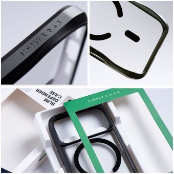 Roar Slim TPU/TPC Magsafe Defender iPhone 16 Pro Max - transparentno-čierny