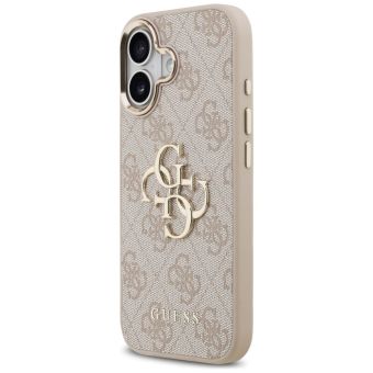 Obal Guess PU Leather 4G Metal Logo Gold Frame Apple iPhone 17 GUHCP17S4GMGCPI ružový