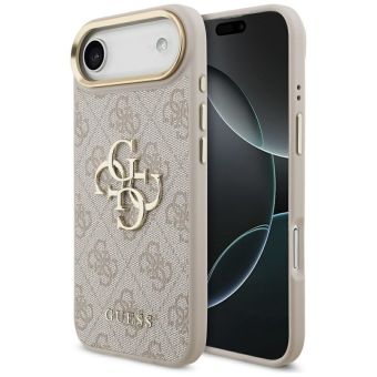 Obal Guess PU Leather 4G Metal Logo Gold Frame Apple iPhone Air GUHCP17M4GMGCPI ružový
