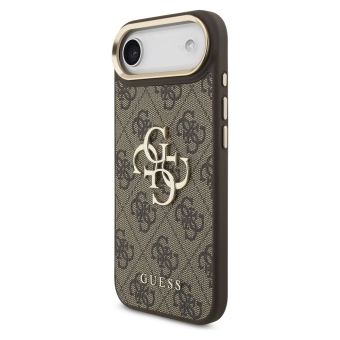 Obal Guess PU Leather 4G Metal Logo Gold Frame MagSafe Apple iPhone Air GUHCP17M4GMGCBR hnedý