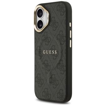 Obal Guess PU Leather 4G Gold Frame MagSafe Apple iPhone 17 GUHMP17SP4MSEGCK čierny