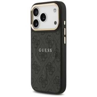 Obal Guess PU Leather 4G Gold Frame MagSafe Apple iPhone 17 Pro GUHMP17LP4MSEGCK čierny