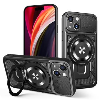 Defender Armor MagSafe Ring TPU/TPC iPhone 15 - čierne