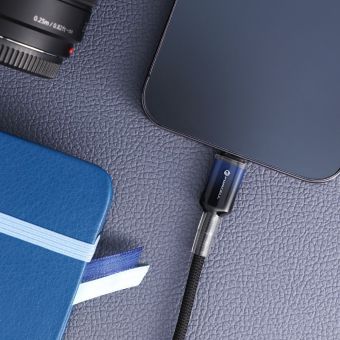 FORCELL F-ENERGY C356 Gradient , USB-C/Lightning, PD 3A 27W, 1m, čierny