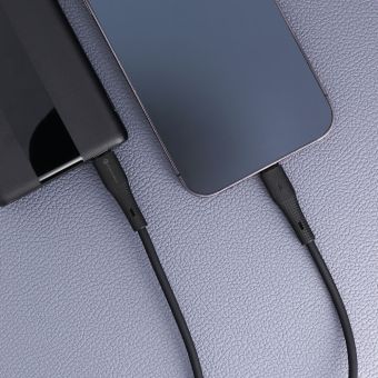 FORCELL F-ENERGY C346 cable Type C to Lightning PD 3A 27W Silicone 1 m black