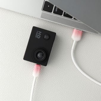 FORCELL F-ENERGY C351 Gradient, USB-A/MicroUSB, QC3.0 2,4A 18W, 1m, biely