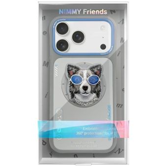 NIMMY case GLASSES COOL DOG compatible with MagSafe for IPHONE 17 gray