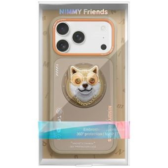 NIMMY case GLASSES COOL DOG compatible with MagSafe for IPHONE 17 beige