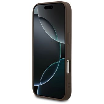 Obal Guess PU Leather 4G Colored Ring MagSafe Apple iPhone 17 Pro GUHMP17LG4GFRW hnedý