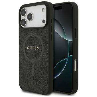 Obal Guess PU Leather 4G Colored Ring MagSafe Apple iPhone 17 Pro Max GUHMP17XG4GFRK čierny