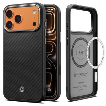 Spigen Enzo Aramid ”T” Mag Magsafe iPhone 17 Pro Max Black/Silver