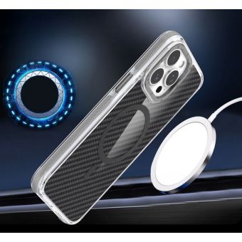 Obal FIBER MagSafe Apple iPhone 16 Pro Max sivý