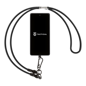 Tactical Wire Snake 2v1 Šnúrka na krk  Plus nabíjací kábel 60W USB-C 1,2m 60W - čierny